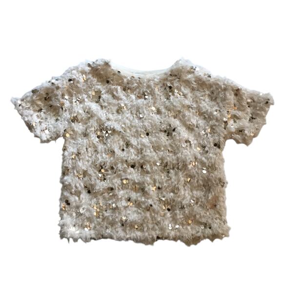 Zara feathery sequin top - Picture 1 of 7